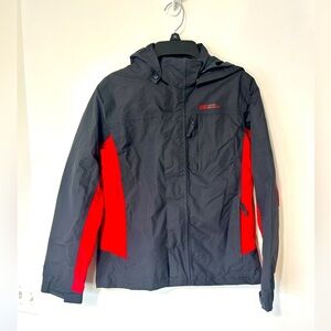 Mountain Warehouse Boys 9-10 Red/ Gray Cannonball Kids Hooded Winter Jacket